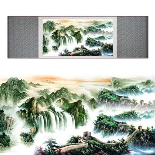 Top quality crane and great Wall Painting Home Office Decoration Chinese scroll painting Crane and tree painting 040707