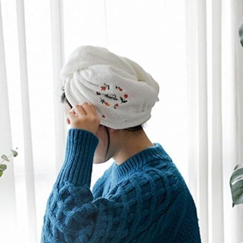Womens Microfiber Shower Hair Drying Cap Bath Towel Quick Dry Hair Hat Cap LadyBathroom Soft Shower CapTurban Head Bathing Tools