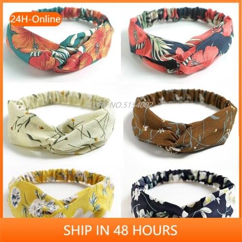 Flower Headband Women summer Chiffon Lily Hair Accessories cross elasticity hair bands lady Jasmine Makeup hair band CC01