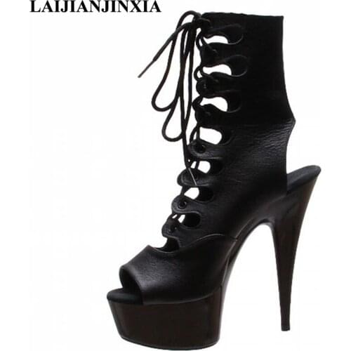 Women Motorcycle Boots Fashion Short Boots Buckle Ankle Boots 15cm High Heels Platform Shoes Classic Sexy Rivets Boots Black