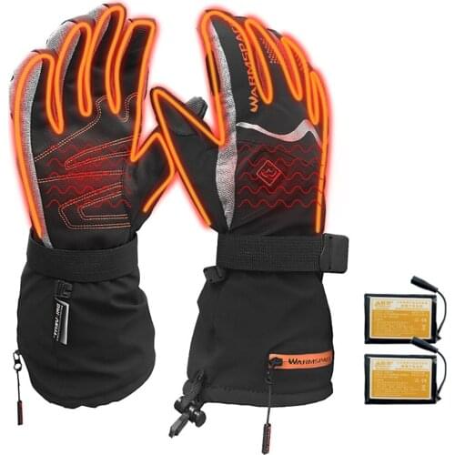 Winter Electric Heated Glove Battery Powered Gloves With Temperature Control Gloves Outdoor Waterproof Sports Bicycle Ski Gloves