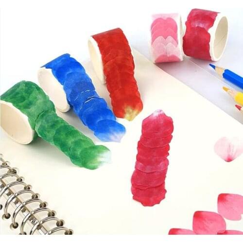 ANGELADY 1PC Cherry Blossom Washi Tape Petal Stickers Resin Jewelry Scrapbooking DIY Craft Handmade Jewelry Accessories 4 Colors