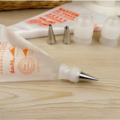 100Pcs/pack S/M Size Cake Decorating Bag DIY Baking Accessories Transparent Pastry Tips Tools Kitchen Household Disposable