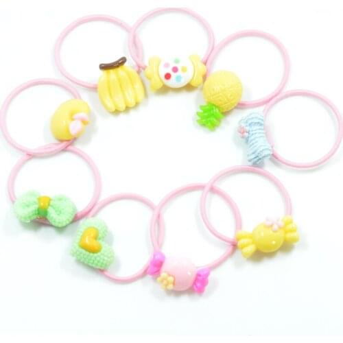 30Pcs Fashion Mix Cartoon Resin Hair Band Girls Hair Accessories Little Kids