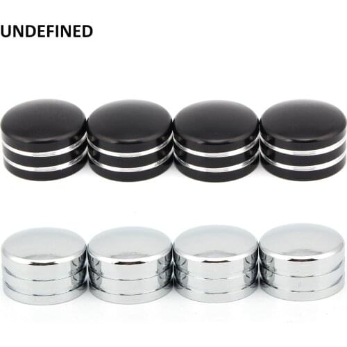For Harley Sportster XL 883 1200 Seventy-two Forty-eight Twin Cam Black&Chrome CNC 4pcs Spark Plug Head Bolts Caps Nut Cover
