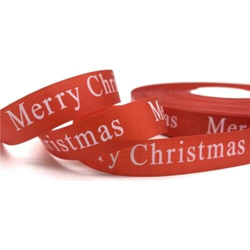 5yards/Lot 20mm/25mm Christmas Ribbon Printed Christmas Ribbon For Christmas Decoration DIY Apparel Sewing Fabric