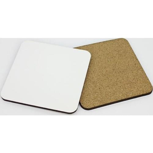 95*95mm Sublimation Coaster 4mm Thick MDF Wooden DIY Gift Cup Mat Customized Desk Decoration Cup Pad for Mug Water Bottle SN3571