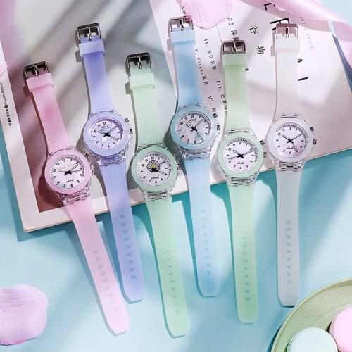 Explosive cute childrens watch kids love corner biological watch series cartoon children luminous silicone watch