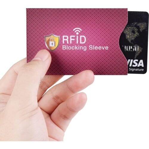 5pcs Anti-Theft RFID Blocking Sleeve Aluminum Foil Credit Bank Card Holder Protector Anti-Scan NFC Signal Wallet