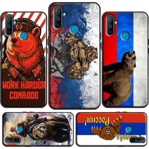 Russian Bear Flag Moscow Case For Realme X7 6 X2 7 Pro XT C3 For OPPO A9 2020 Reno4 For OnePlus 7 8 Pro 7T Nord