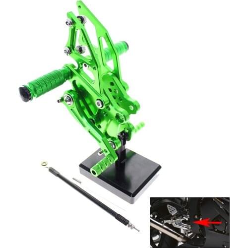 CNC Del Motociclo Pedane Regolabili Posteriori Set Spina Del Piede For Kawasaki NINJA 300 Ninja250 2013 2014 2015 2016