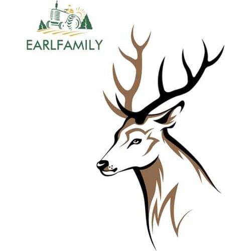 EARLFAMILY 13cm x 7.5cm for Elk Cartoon Car Stickers Vinyl JDM Bumper Trunk Truck Graphics Waterproof Anime VAN DIY Fine Decal