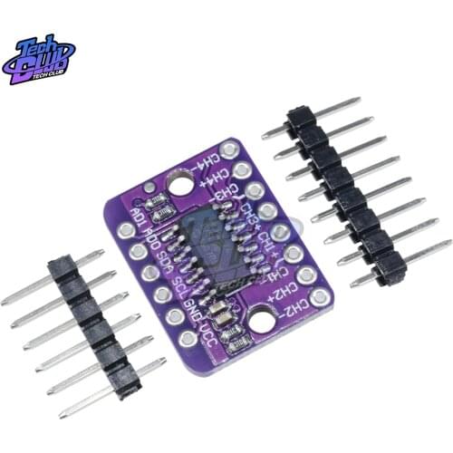 MCP3424 4 Channel Digital I2C ADC Conversion Module for Raspberry Pi for Arduino 2.7V - 5.5V High Accuracy