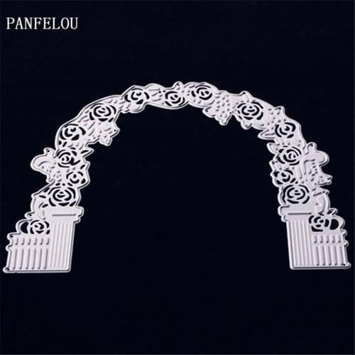 PANFELOU flower door metal crafts paper die cutting dies for Scrapbooking/DIY wedding Halloween Hand account cards