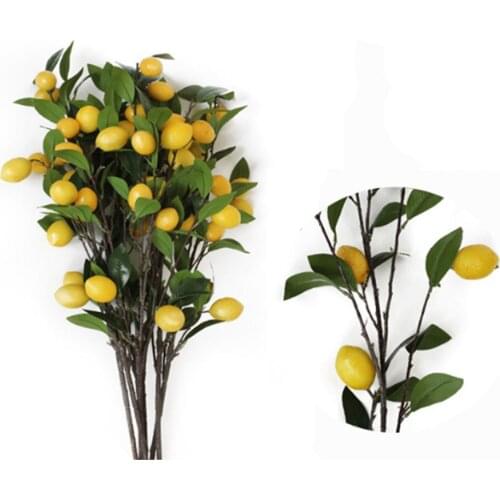Simulation Lemon Branch Artificial Flower Arrangement Shooting Props Home Wedding Party Decoration