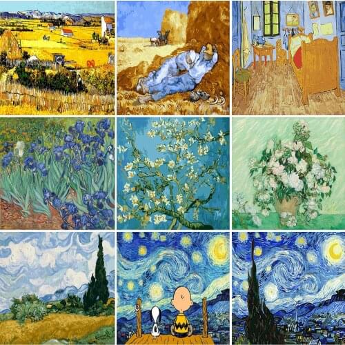 Art Painting Series 5D DIY Diamond Painting Full Round Diamond Embroidery Sale Mosaic Picture Rhinestones