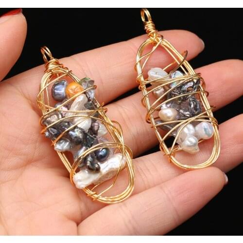 New Style Pendant Natural Freshwater Irregular Winding Rainbow Pearl For Jewelry Making DIY Necklace Bracelet Accessory