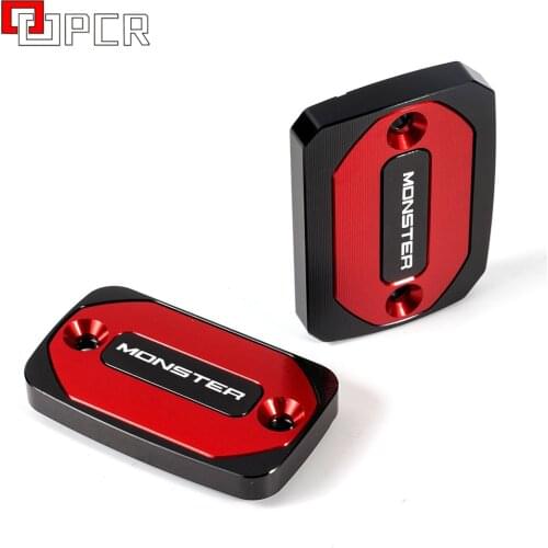 Front Brake Clutch Rear Fluid Reservoir Cover Cap Fits For DUCATI Hypermotard 796 Monster 695 696 796 Motorcycle CNC Logo