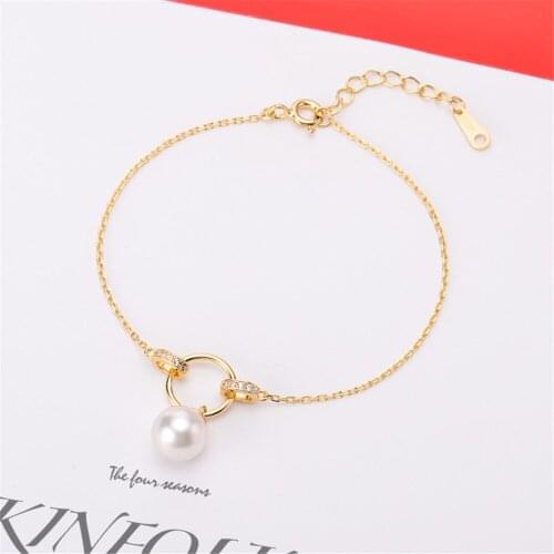 Real S925 Sterling Silver For Pearl Bracelet Chains For DIY Jewelry Findings Making Materials Handmade
