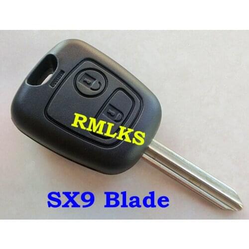 RMLKS Fit For Peugeot Partner Expert Boxer 2 Button Remote Key FOB Case Shell Uncut SX9 Blade
