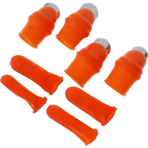 2/5/10 Pcs Silicone Thumb Knife Finger Protector Vegetable Harvesting Knife Plant Blade Scissors Cutting Rings Garden Gloves