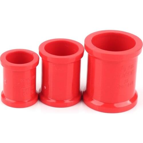 2pcs Red PVC Pipe Connectors UPVC Pipe Coupling Water Supply Fish Tank PVC Pipe Joints Aquarium Drainpipe Water Tube Fittings