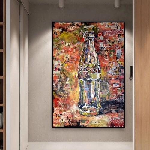 Street Graffiti POP Art Cocoa Cola Pictures Canvas Painting Wall Art Picture Modern Poster and Prints in Livingroom Decor Home