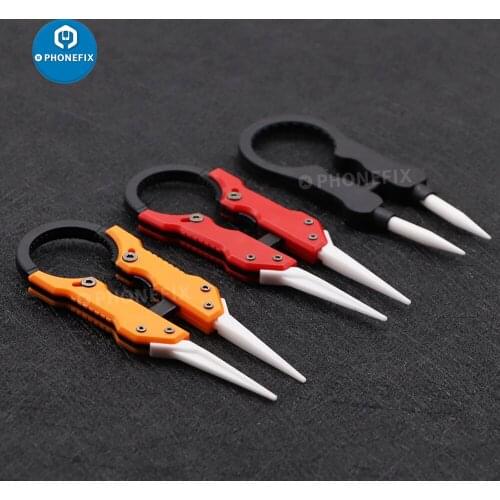 High Quality Stainless Steel Multifunctional Ceramic Tweezers Heat Resistant Ceramic Pointed Tip For Phone Repair DIY Hand Tools