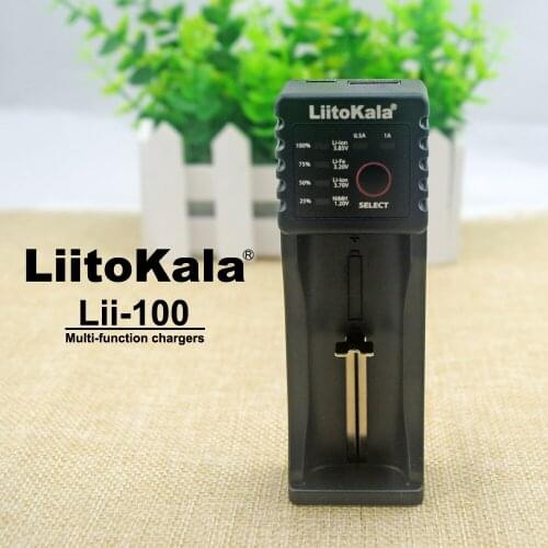 Liitokala Lii-100 1.2 / 3 / 3.7 / 4.25 18650/26650/18350/16340/18500 / AA / AAA battery charger lii100