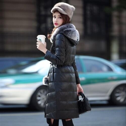 Leather Jacket Women Sheepskin Genuine Leather Jacket Women Clothes 2020 Duck Down Winter Coat Women Chaqueta Mujer YY989