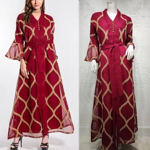 Embroidered Abaya Dress For Women Muslim Dubai Evening Party Robe Moroccan Kaftan Turkey Arabic Jalabiya Female Dresses New 2021