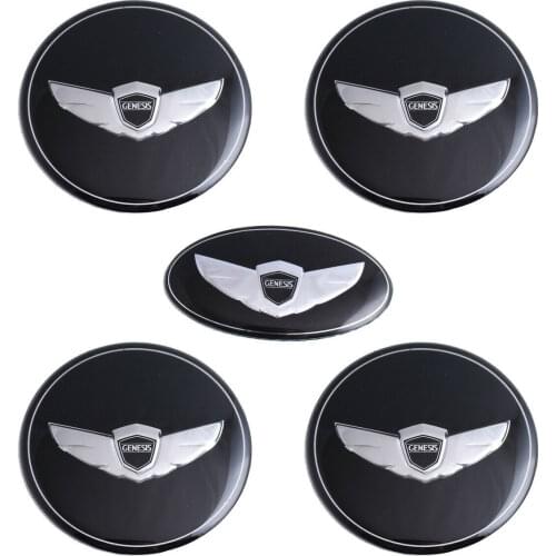 5x Car Steering Wheel Center Cap Emblem Badge For Genesis Coupe 18" 19" Wheel
