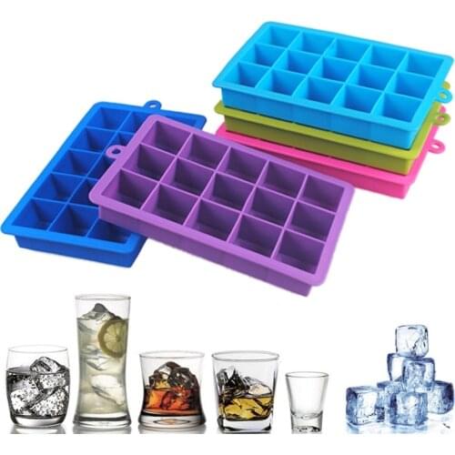 15 Silicone Ice Cube Tray with Lid Ice Cube Mold Food Grade Silicone Whiskey Cocktail Drink Chocolate Ice Cream Maker Party Bar