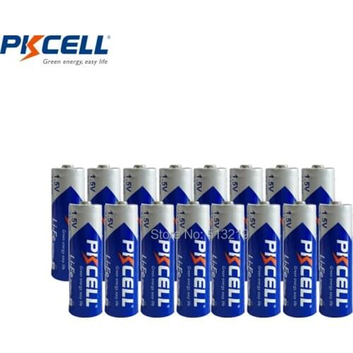 16PCS PKCELL FR14505 AA battery 1.5v 3000mah lithium battery FR6 lithium iron batteries for Digital camera, GPS