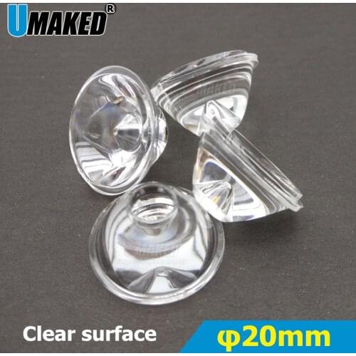 20mm 5/8/15/30/45/60/90/120 Degree Optical PMMA LED Lens Reflector Collimator For 1W 3W 5W LED Light Lamp Bulb E27 MR16 GU10