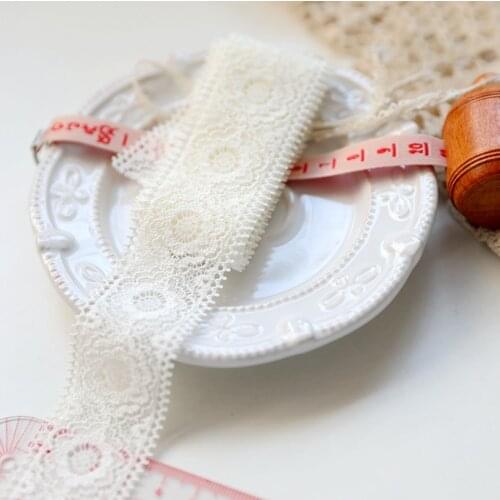 3 Meters/lot Width 3.5cm Buttermilk Elastic Lace Fabric DIY Crafts Sewing Accessories For Underwear Lingerie Stretch Lace Trim