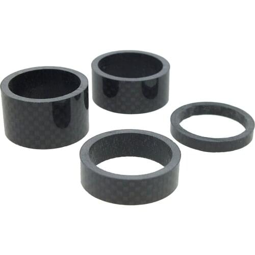 4 Pieces Carbon Fiber Bike Bicycle Stem Headset Spacers Fork Washer Replacement