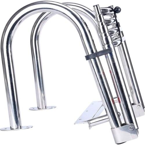 4 Step Marine Folding Ladder Thickening Telescopic Ladder 316 Stainless Steel Swimming Platform Launching Ladder LK