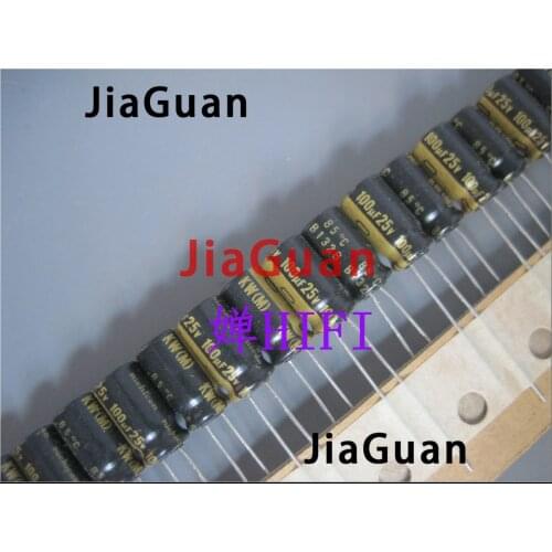 50pcs NICHICON KW 25V100UF 6.3X11MM audio electrolytic capacitor 100uF/25v kw 85 degrees FW upgrade version 25v 100uf