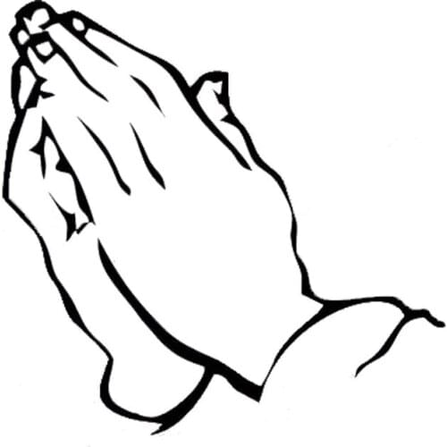 6"*6" Praying Hands - Die Cut Christian Vinyl Window Decal/sticker for Car or Truck