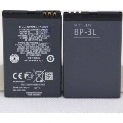 10pcs/lot 1300mAh Phone Battery BP-3L For Nokia Lumia 710 510 603 303 603 610 3030 505 610C 900 BP 3L phone replacement battery