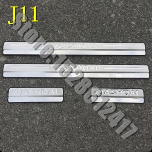 Car Styling Accessories For Nissan Qashqai J11 2015-2020 Stainless Steel Scuff Plate Door Sill Welcome Pedal Protector Sticker
