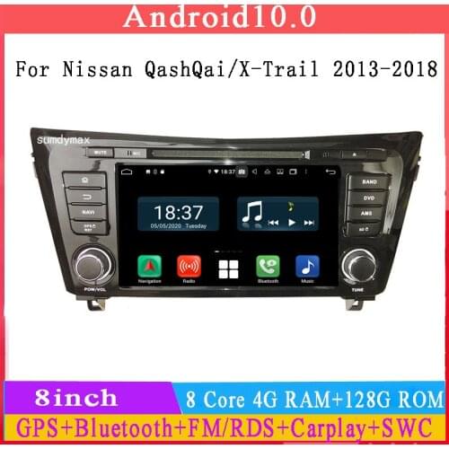 Android 10 car dvd player for QashQai X-Trail 2014 2015 2016 car multimedia gps glonass auto radio wifi bluetooth 4g ram 64g