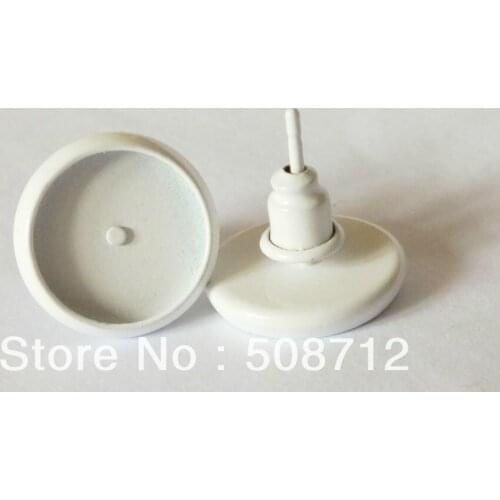 Free shipping!!! 300sets /lot White Color Fit 10mm Round Cabochon Settings Earring Post earring studs With Earring stopper