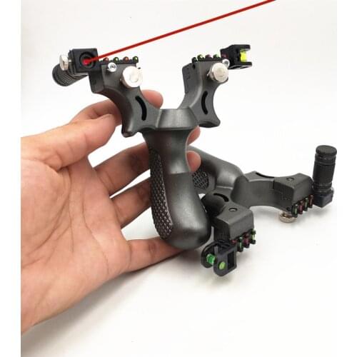 Big Power Rubber Band Slingshot Laser Light Aiming 98k Slingshot Flat Rubber Band Slingshot Hunting Outdoor Childrens Toys
