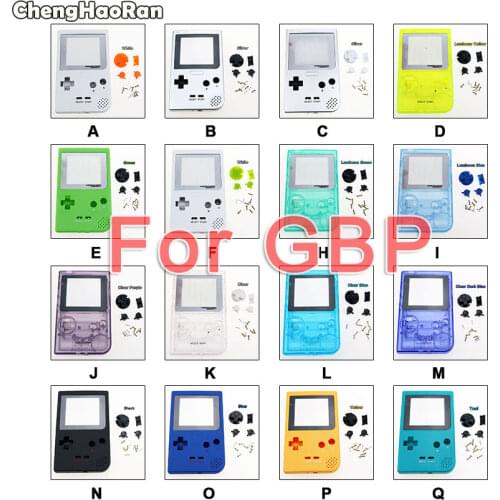 ChengHaoRan Full Case Cover Housing Shell Replacement for GameBoy Pocket Game Console for GBP Shell Case with Buttons Kit