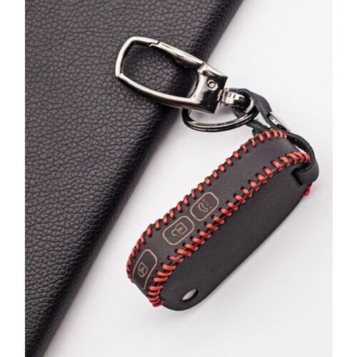 For Kia Cerato Sportage Ceed Sorento K900 Stinger 2017 2018 2019 3 Buttons Folding Leather Car Key Case Remote Jacket Fob Shell