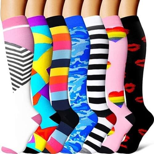 Anti Fatigue Black Basketball Compression Socks Men & Women Fit For Sports, Cycling, Golf, Running, Marathon,Travel Socks