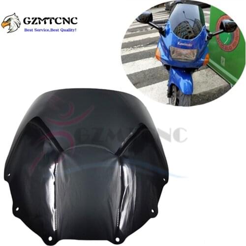ABS Plastic Motorcycle Deflector 89-92 ZZR400 Front Windscreen Windshield for Kawasaki ZZR 400 1989 1990-1992 Wind Screen Shield