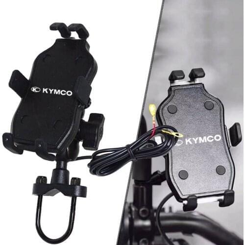 For KYMCO AK550 AK 500 2017 2018 2019 2020 Motorcycle CNC Handlebar Rearview Mirror Mobile Phone Holder GPS stand bracket